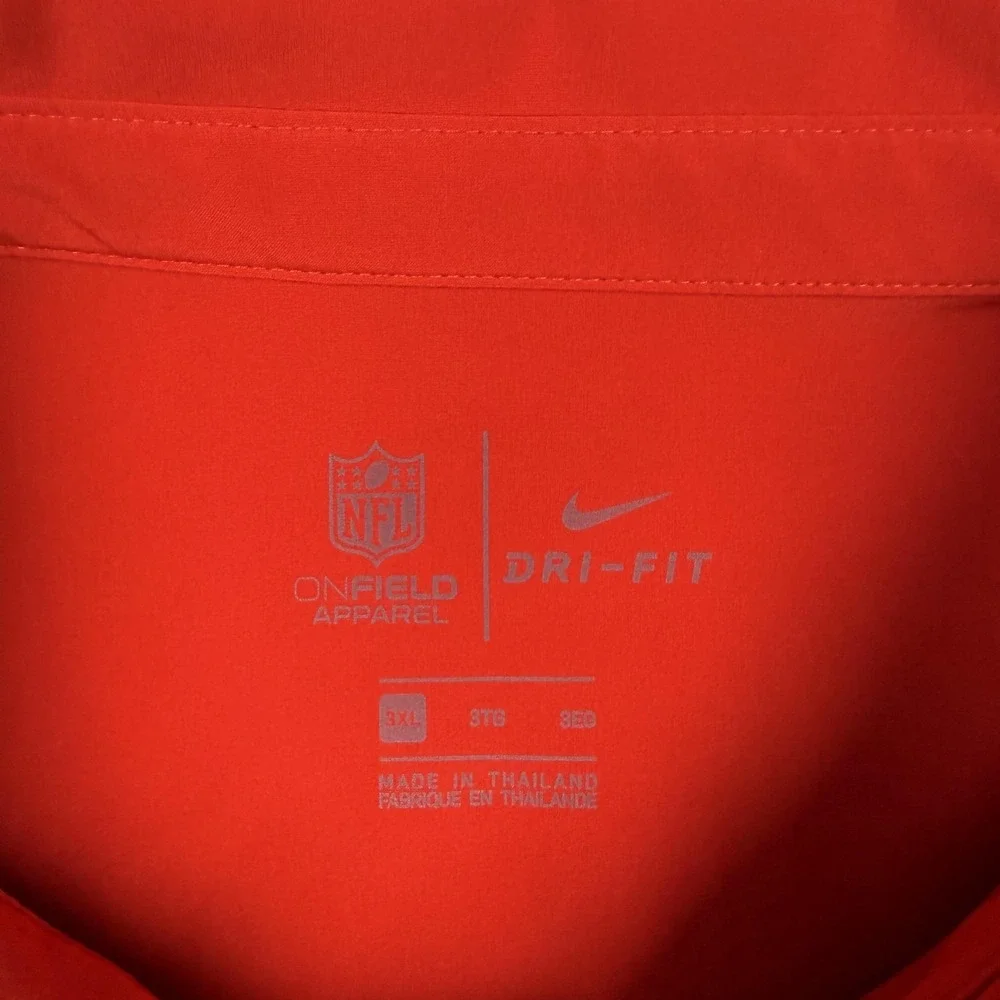 Kansas City Chiefs Polo Shirt Mens 3XL Red NFL Football Nike Dri Fit On‎ Field